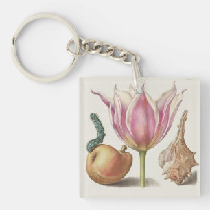 Porte-clés Art de calligraphie de la Renaissance Fleur de tul
