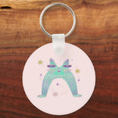 Porte-clés art de chat arc-en-ciel (Verso)