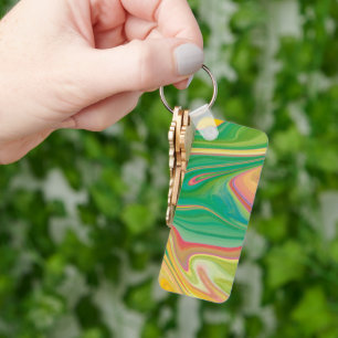 Porte-clés art de couleur vibratoire