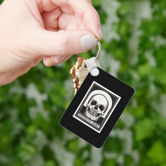 Porte-clés Art de crâne Memento Mori (main)