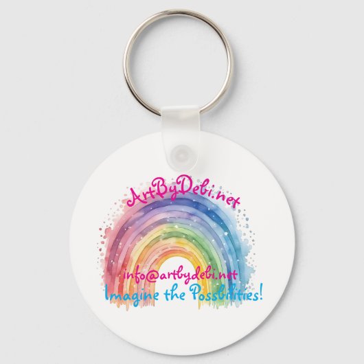Porte-clés Art de Debi, aimant arc-en-ciel (Recto)