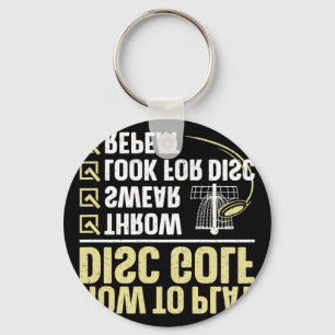 Porte-clés Art de disque de golf cool pour hommes femmes enfa