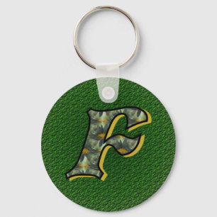 Porte-clés Art de fleur de marguerite à initiale de monogramm