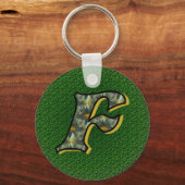 Porte-clés Art de fleur de marguerite à initiale de monogramm (Verso)