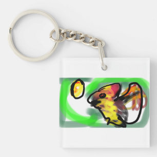 Porte-clés Art de la chauve-souris frugivore