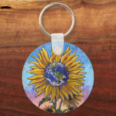 Porte-clés Art de la Terre de tournesol (Recto)