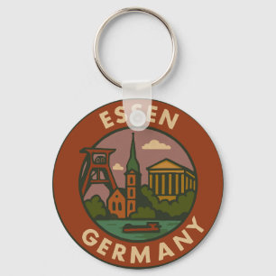 Porte-clés Art de la ville d'Essen Allemagne