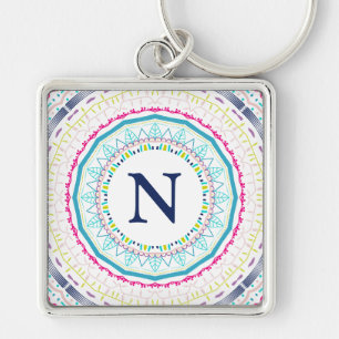 Porte-clés Art de mandala coloré vibrant
