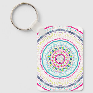 Porte-clés Art de mandala coloré vibrant