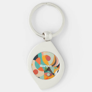 Porte-clés Art de monogramme ou nom de style moderne du milie