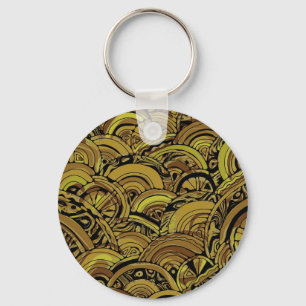 Porte-clés Art de motif peint à la main et numériquement 15