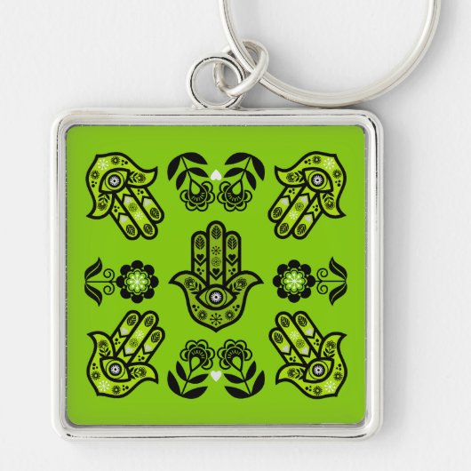 Porte-clés Art de protection de la main Hamsa (Devant)