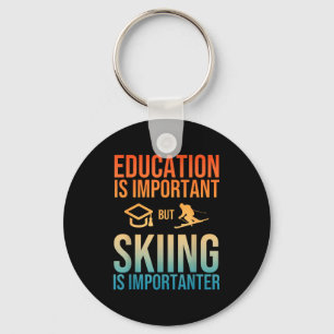Porte-clés Art de ski cool pour hommes femmes enfants montagn