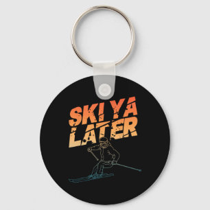 Porte-clés Art de ski pour hommes femmes planche à neige ski