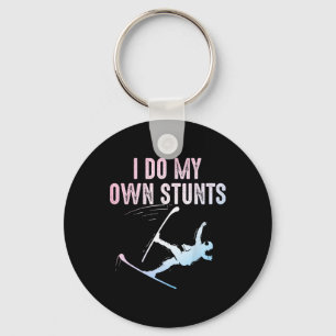 Porte-clés Art de ski unique pour hommes femmes enfants skieu