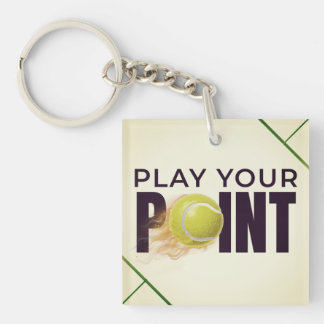 Porte-clés Art de tennis Jouez Votre Point