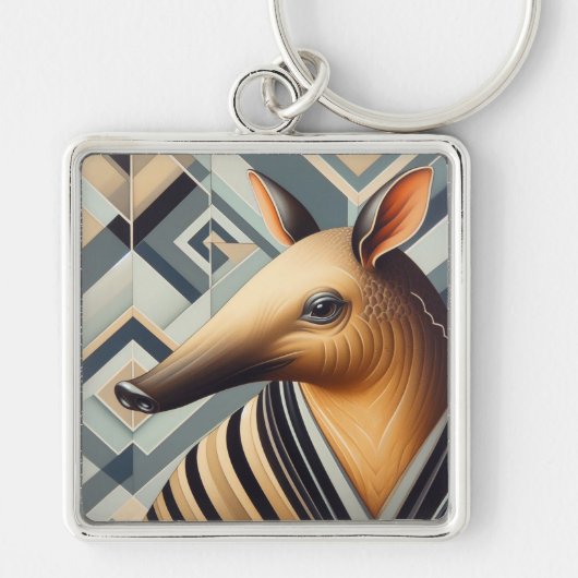 Porte-clés Art Déco Aardvark (Devant)
