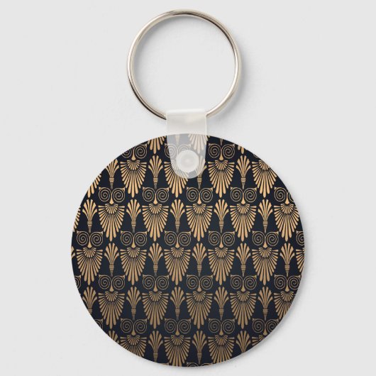 Porte-clés Art Déco Black Gold : Retro. (Recto)