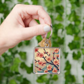 Porte-clés Art Déco Fleur de Cerisier (main)