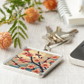 Porte-clés Art Déco Fleur de Cerisier (Côté)
