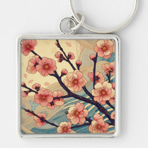 Porte-clés Art Déco Fleur de Cerisier