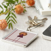 Porte-clés Art déco géométrique (Côté)