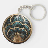 Porte-clés Art Déco Géométrique Élégant Vintage (Dos)