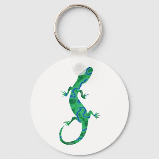 Porte-clés Art déco Grüner Gecko (Recto)