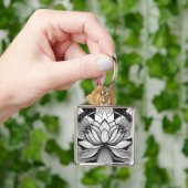 Porte-clés Art Déco Lotus (main)