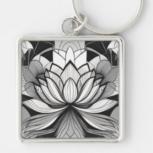 Porte-clés Art Déco Lotus