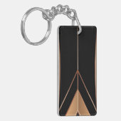 Porte-clés Art Deco Metallic Geometric Elegance (Devant gauche)