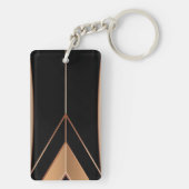Porte-clés Art Deco Metallic Geometric Elegance (Dos)