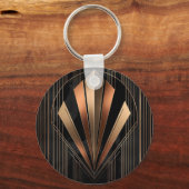 Porte-clés Art Deco Metallic Geometric Elegance (Verso)