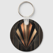 Porte-clés Art Deco Metallic Geometric Elegance (Verso)