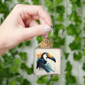 Porte-clés Art Déco Toucan (main)