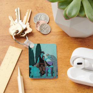 Porte-clés Art Déco vintage La Villa d'Este par George Barbie