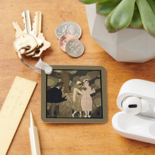 Porte-clés Art Déco vintage, Surprise de George Barbier