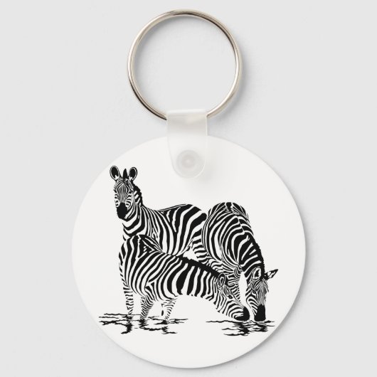 Porte-clés Art déco Zebra (Recto)