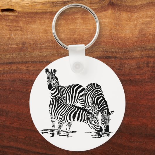 Porte-clés Art déco Zebra (Recto)