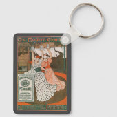 Porte-clés Art d'étiquette de produit vintage Pearline Modern (Verso)