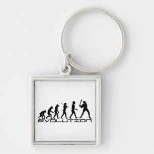 Porte-clés Art d'évolution de sport de joueur de baseball