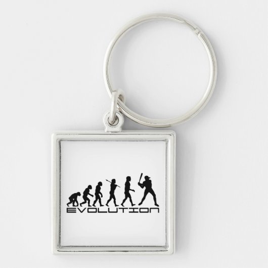 Porte-clés Art d'évolution de sport de joueur de baseball (Devant)