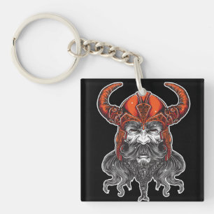 Porte-clés Art d'illustration Viking Valhalla Nordique