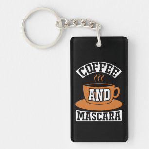 Porte-clés Art du café Café et mascara