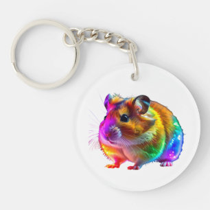 Porte-clés Art du hamster brillant coloré