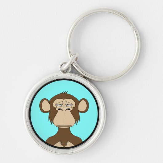 Porte-clés Art du singe ennuyé BAYC (Devant)