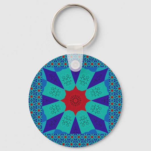 Porte-clés Art Égyptien Ancien : Un Mandala Vibrant. (Recto)