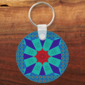 Porte-clés Art Égyptien Ancien : Un Mandala Vibrant. (Recto)