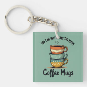 Porte-clés Art esthétique de café rustique amateur de café vi