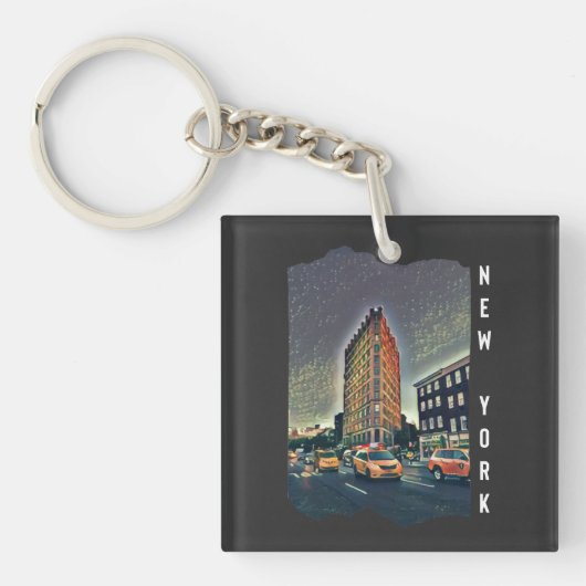 Porte-clés Art esthétique de New York (Devant)